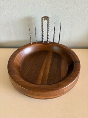 Kustom Kraft Solid Black Walnut Nut Bowl Set